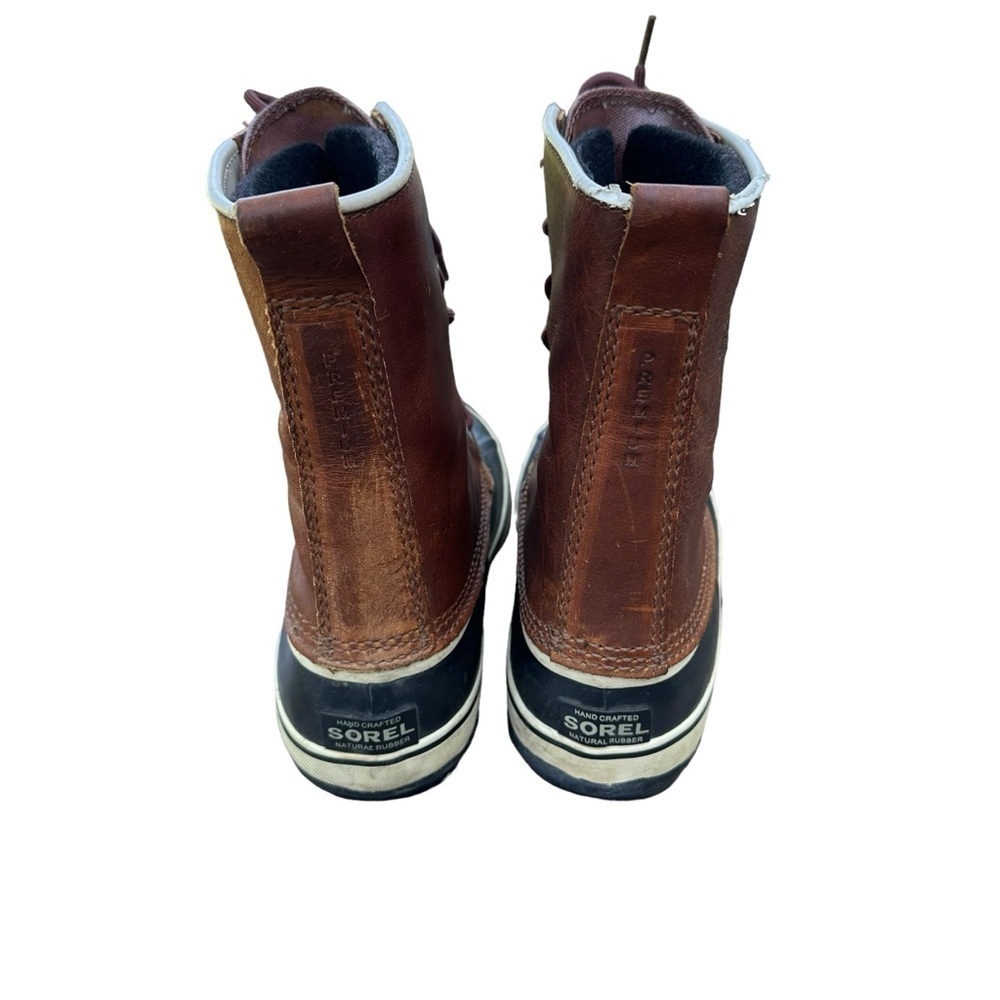 Sorel 1964 Premium Brown Leather Waterproof Duck Boots Women’s Size 8 - Picture 3 of 14